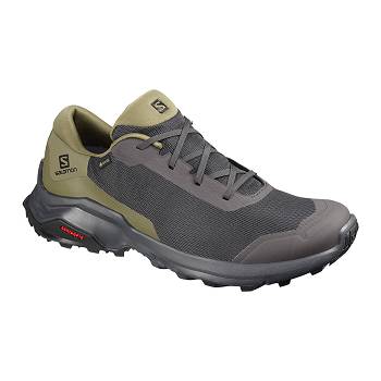 Salomon X REVEAL GTX - Olivovo Zelene Turistické Topánky Panske, S0096SK